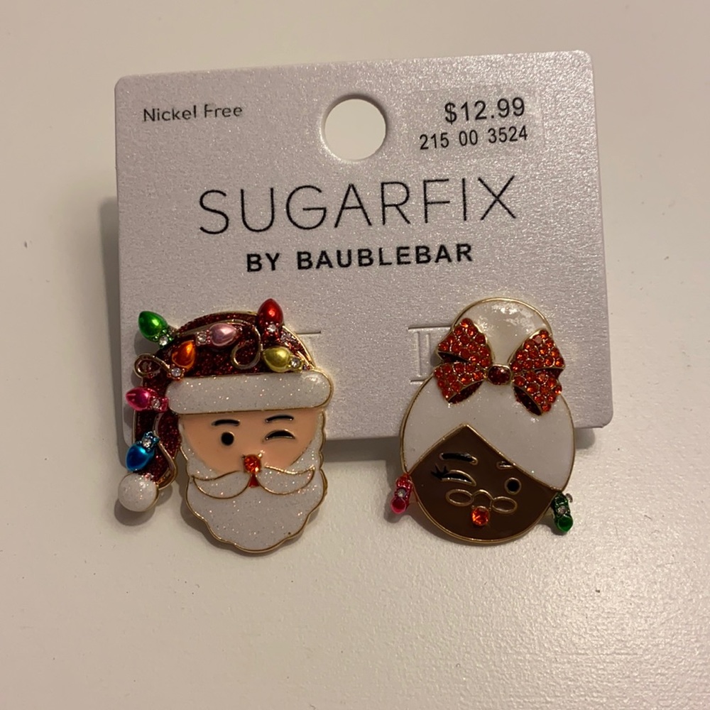 NWT Sugarfix by Baublebar Santa and Mrs Claus earrings - never worn